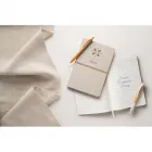 caderno capa linho pautado