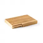 Tábua para pão em bambu com faca