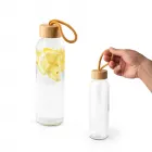 Squeeze em vidro para sublimação com tampa em bambu