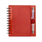 Caderneta de anotações com caneta personalizada