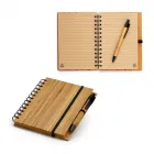 Caderneta capa em bambu