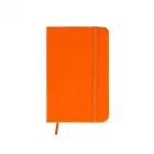 Caderneta laranja tipo moleskine 