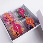 Caixa com 4 kits de pipoca gourmet