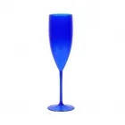 Taça de champanhe azul