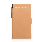 Bloco de Anotações com Autoadesivos e Caneta.