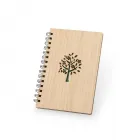 caderno capa dura em bambu