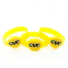 Pulseira RFID ou NFC de silicone amarela personalizada 