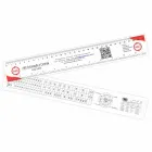 Régua 30 cm em plástico rígido transparente