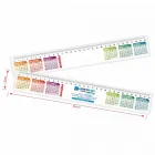 Régua 30 cm em plástico rígido transparente