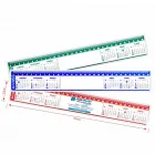 Régua 30 cm em plástico rígido transparente