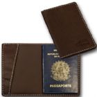 Porta-passaporte em couro legítimo, sintético ou ecológico
