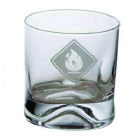 Copo de whisky amassadinho em vidro 250ml.
