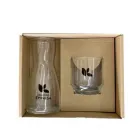 Moringa de Vidro 500ml com Copo 290ml em embalagem 