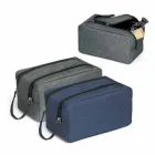 Necessaire na cor cinza e azul 