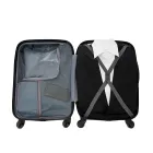 Mala de viagem com alça retrátil em metal e plástico