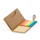 Bloco de anotações com notas adesivadas coloridas