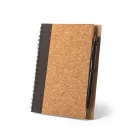 Caderno B6 com capa rígida em cortiça e rPET