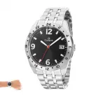 Relógio Champion com mostrador preto com calendário