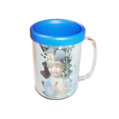 Caneca plástica azul