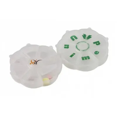 Porta comprimido com 8 divisões e gravação personalizada