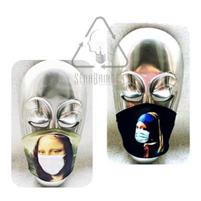 Máscara de Proteção com impressão de 1 a 4 cores por sublimação 