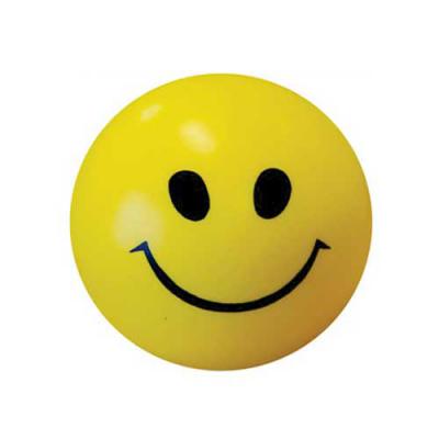 Bolinha anti stress em espuma e vinil - modelo sorriso amarelo