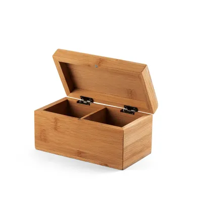 Kit caixa de chás em bambu