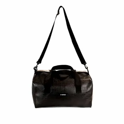 Mala de viagem com acabamento em bormeon 