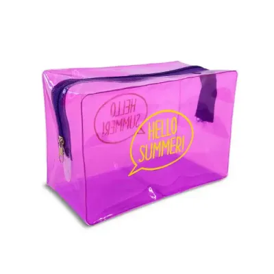 Necessaire Cristal colorido na cor rosa 