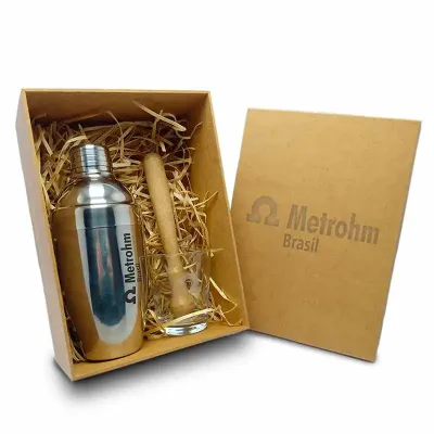 Kit Caipirinha com Coqueteleira e copo