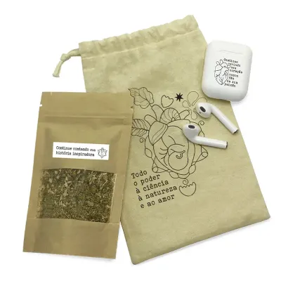 Kit Relax e Bem-estar no Saquinho de Algodão