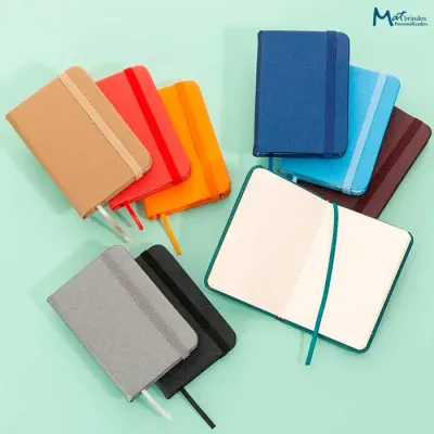 Mini Caderneta Brilhante - várias cores