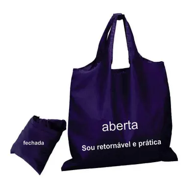 Sacola em microfibra - tamanho: 40 cm larg x 40 cm alt x alça embutida