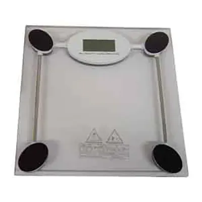 Balança Personalizada em vidro - Medidas: 28 x 28 x 3,5 cm.