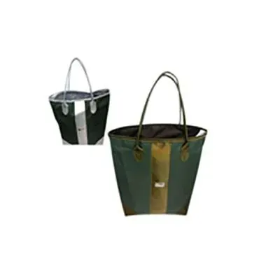 Sacola personalizada com detalhes em courino e nylon 600