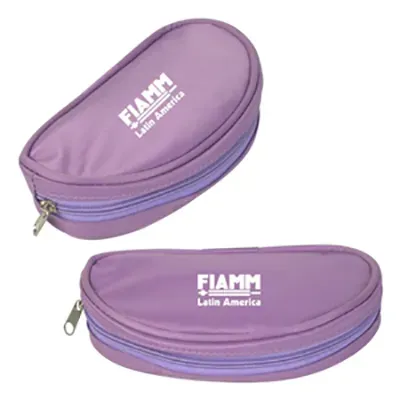 Necessaire ovalada na cor rosa personalizada