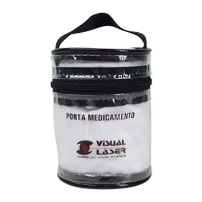 Necessaire Frasqueira em PVC com alça de mão 