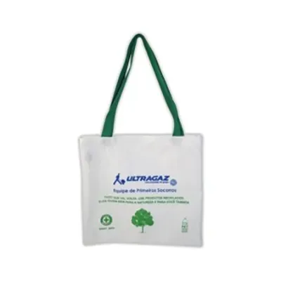 Sacola personalizada confeccionada em pet reciclado