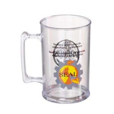 Caneca de chopp 400ml em p.s. cristal.