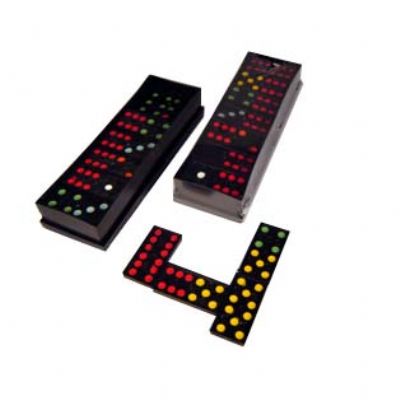 Dominó plástico preto 28 pedras plásticas.