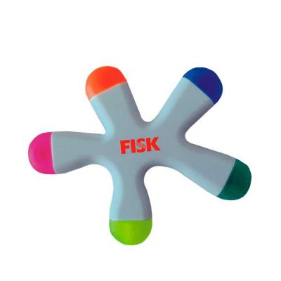 Marca texto estrela 5 cores