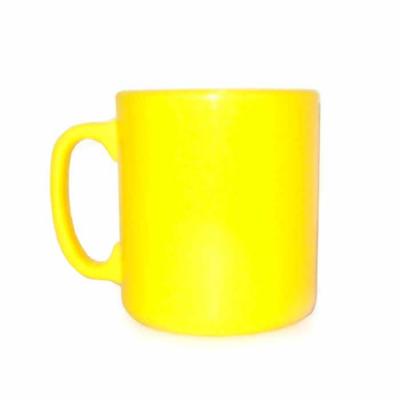 Caneca plástica amarela 400 ml