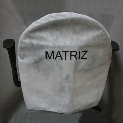 Capa personalizada de cadeira arredondada curta - Capa de cadeira em TNT.