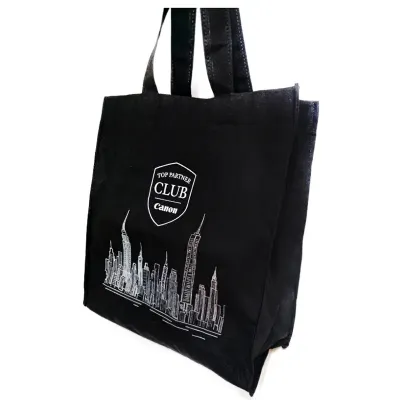 Sacola em Lona Preta personalizada