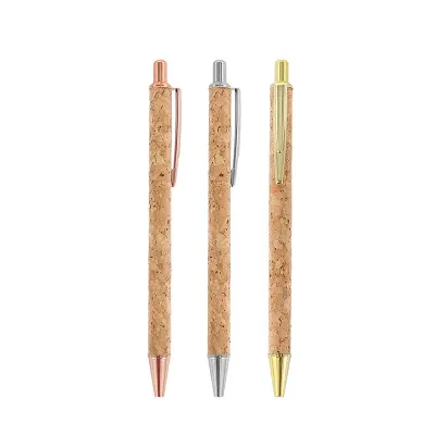 Caneta de cortiça com carga esferográfica azul 1.0mm