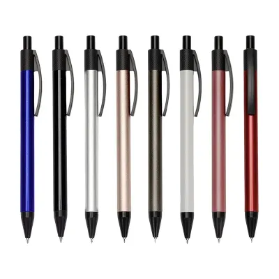 Canetas em corpo metálico: várias cores