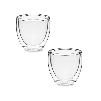 Conjunto com 2 copos de vidro borossilicato 