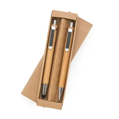 Kit com Caneta e Lapiseira Bambu