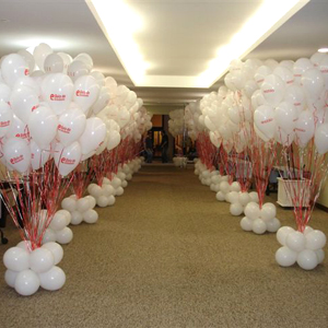 Balão personalizado montados em arranjos de chão