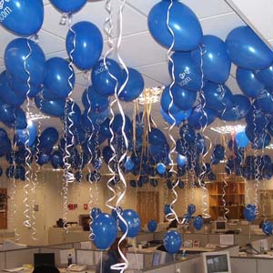 Balão azul personalizado